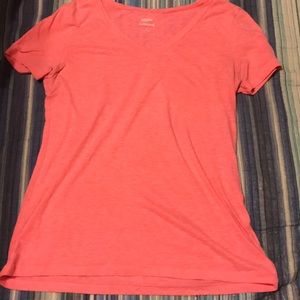 Bright V-necked tee shirt